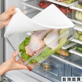 🔥臺灣出貨 透明塑膠冰箱收納盒抽屜式保鮮盒食品級雞蛋盒懸掛收納盒置物架盒簡約