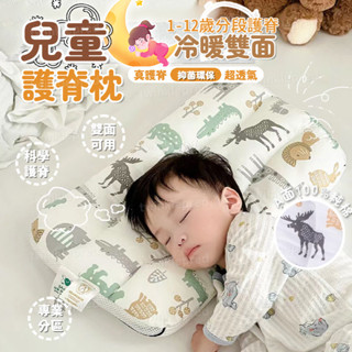 現貨🔥豆豆絨眠眠枕 兒童枕頭 1-6-14歲枕頭 兒童護脊分割槽枕 護頸枕 防蟎 純棉 寶寶專用枕頭 四季通用 防驚嚇睡枕