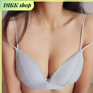 DIKK shop🎀韓版性感蕾絲無鋼圈女生內衣 鏤空輕薄透氣小胸聚攏胸罩上託防下垂少女文胸 可拆卸雙肩帶 後排雙搭扣