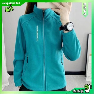 呱呱家🐸秋冬外套搖粒絨外套女士抓絨衣加絨加厚保暖外套刷毛外套立領開衫戶外登山外套運動外套防風外套立領上衣