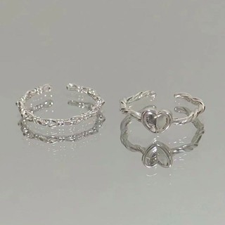[💗臺灣🧡出貨💫]極簡女款戒指ins學生設計小眾甜心扭紋編織戒指愛心戒指簡約指環223