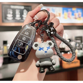 酷車坊新款 Ford福特鑰匙套 TPU漸變色鑰匙包 mk4 fiesta focus mk3鑰匙圈 吊飾鑰匙包全包TPU