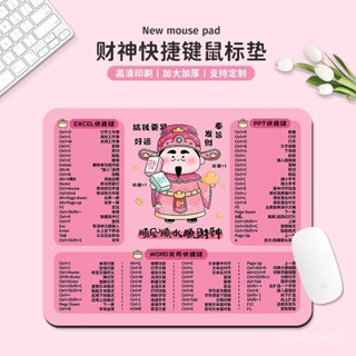 【蘭蘭的賣場】財神爺鼠標墊子辦公快捷鍵大全卡通電腦桌面墊鍵盤手託書桌墊定製