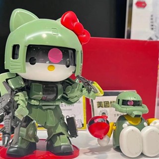 ❄️免運❄️HELLO KITTY × 鋼彈逆襲戰線◆限定粉紅薩克II組裝模型◆ 附可動展示架+萌系戰損貼紙｜少女系鋼普