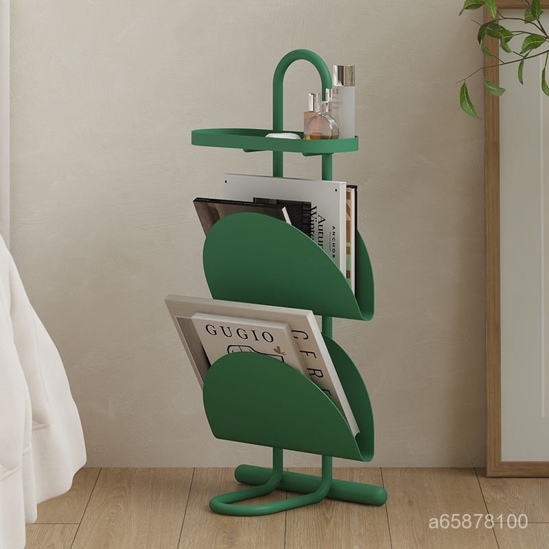 優選好物🎁落地書架 書報架 報刊架 雜誌架 報刊架雜誌架落地書架 雜誌架子 資料架 展示架 床头置物架侧边角几