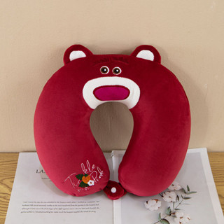 包郵u型枕卡通刺繡頭枕記憶棉可拆洗枕套頸枕含枕芯u形枕成人學生