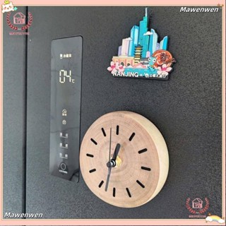 🔥Mawenwen🔥實木靜音冰箱鍾個性簡約復古鬧鐘廚房計時器創意鐘錶冰箱貼磁吸鍾