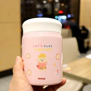 【臺灣出貨】熱銷推薦~日式手提便攜成人大容量保溫桶飯盒女學生可愛卡通燜燒壺罐杯