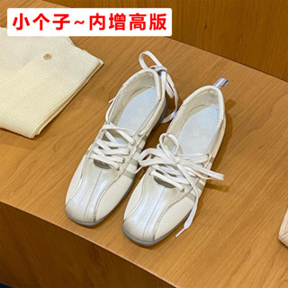✨免運 實拍 韓版 娃娃鞋 休閒鞋 瑪麗珍鞋 大碼數35-40 內增高5cm 真皮 芭蕾舞鞋 女鞋 單鞋 厚底鞋 小皮鞋