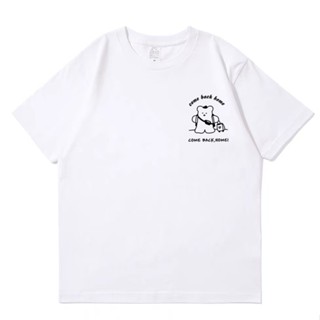 臺灣現貨 100%純棉 210G 綫條小熊 短袖T恤女 短袖上衣 韓版上衣 oversize 4C