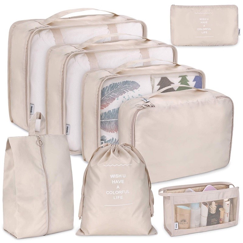 8Pcs/set Large Capacity Luggage Storage Bags For Packing Cub