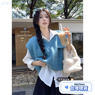 🎶小鈴音Isletune🔔推薦🔔馬甲背心女生服飾疊穿羽絨外套外套 女毛毛外套媽媽裝女外套牛仔外套西裝背心v領針織上