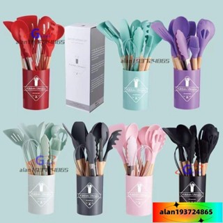 💗桃園出貨💗12件矽膠廚具 不沾鍋專用 廚具 煎鏟 鍋鏟 湯勺 廚房用具 廚具套組 烘焙料理 打蛋器 餐具 烘培用