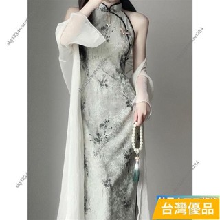 嚴選特賣丨改良旗袍 新中式旗袍 無袖旗袍 中國風洋裝 旗袍洋裝 溫柔風少女設計感連身裙 收腰顯瘦連衣裙 旗袍改良