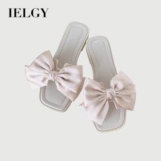 IELGY 夏季蝴蝶結拖鞋女穿仙女款防滑平底涼鞋