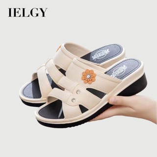 IELGY 花涼鞋女休閒坡跟厚底搖底韓版沙灘