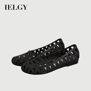 IELGY 鏤空腳趾涼鞋女式防滑塑膠媽媽坡跟時尚休閒
