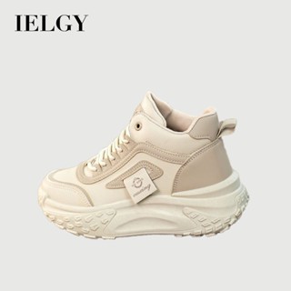 IELGY 高幫鞋女2025百搭老爹鞋時尚運動鞋休閒