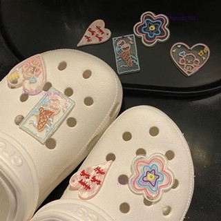 送洞洞鞋 洞洞鞋鞋釦 鞋花 crocs鞋釦 鞋面配件 配件 洞洞鞋通用配飾奶油甜系少女愛心冰淇淋亞克力裝飾可拆卸鞋花鞋扣
