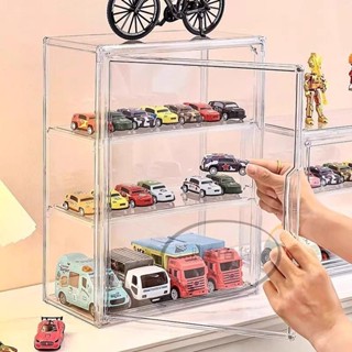 小汽車收納展示盒 模型盒 多美小汽車模型展示盒 收納櫃 小汽車壓克力收納盒模型透明收多層收納盒自由拼接盲盒收納展示櫃透明