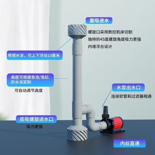 🍑好物優選🍑 魚池魚缸水泵改面吸底吸 過濾器 撇渣器 DIY水面過濾去油膜氣泡 魚缸過濾 水族箱過濾 🍑店主推薦