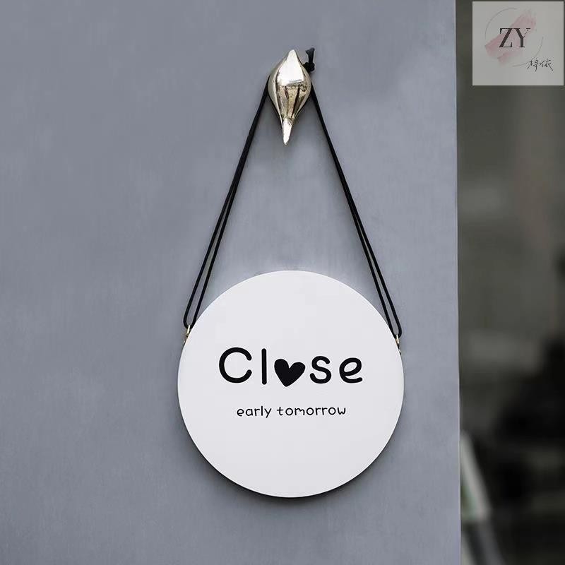 ✨梓依客製✨【掛牌】挂牌客制化 簡約 店鋪營業開始結束掛牌 OPEN/CLOSED英文開業打樣創意酒吧吊牌