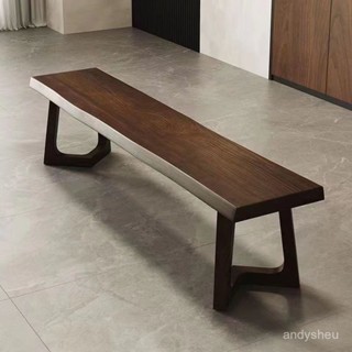 免運 長條凳 休息凳【高品質工藝】北歐中式實木長條凳子網紅簡約現代長椅長闆凳子辦公餐廳長凳餐椅