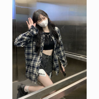 【臺灣出貨】🔥 格子襯衫 防曬襯衫 高階感 外套潮 寬鬆格子 長袖襯衫 襯衫 長袖 寬鬆 顯瘦上衣 女裝 情侶裝 外套