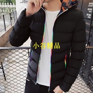 🔥紐智🔥男士大衣 冬季加厚羽絨服男士大衣 韓版時尚帥氣連帽棉衣男冬裝保暖材料大衣ABAB