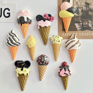 💖 爆款 精品模擬可愛冰淇淋食玩冰箱貼 磁性貼大閤集亮麵磨砂冰淇淋留言闆裝冰箱貼 磁吸貼 裝飾 樹脂