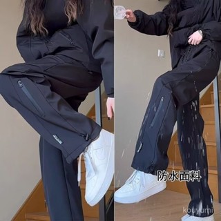 闆娘虧本出💋三防暴雨級防水衝鋒褲男春秋直筒戶外速幹登山褲子美式機能工裝褲 DMR9