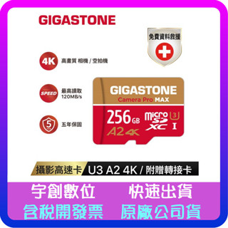 【宇創數位】GIGASTONE Camera Pro Max micro SDXC U3 256G 512G記憶卡