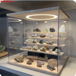 手辦展示盒 炮炮瑪特展示櫃 盲盒收納展示架 防塵 公仔盒積木展示 樂高收納盒手辦展示架盲盒molly娃娃階梯收納盒模型樂