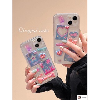 🔥臺灣出貨🔥 復古y2k辣妹牛仔蘋果15/14/13/12pro手機殼iphone11/xr/xsmax7/8p