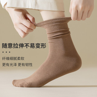 現貨 24小時發貨 現貨 24小時發貨 堆堆襪子女中筒ins潮 百搭素色月子襪純色秋冬複古風堆堆襪白色襪子長襪子