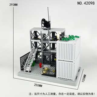 軍事基地 建築 相容樂高中世紀軍事場景高塔作戰基地小顆粒 積木 兒童益智拼裝玩具