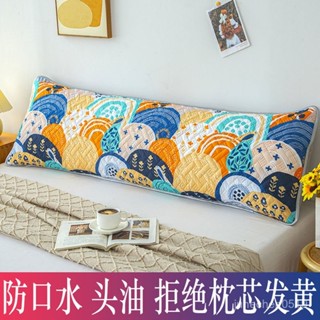 🔥【桃園出貨】🔥【2.9萬人好評】防水防頭油夾棉雙人長枕套1.2/1.5/1.8情侶防枕頭髮黃加長枕芯套 7SF7