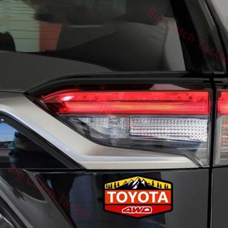 汽車拉花貼紙 豐田TOYOTA汽車貼紙4WD三色陸巡普拉多FJ車身玻璃個性裝飾防水貼 6IIE