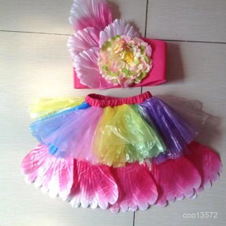 🔥新品暢銷🔥 環保時裝秀服裝兒童手工biy演出服幼兒園女孩走秀葉片塑料袋裙子 RP6O