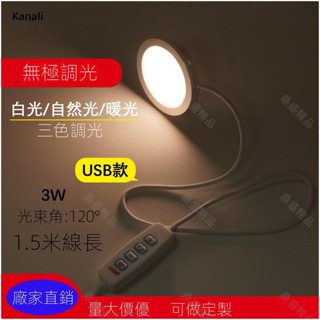 新品︱LED迷你小射燈5VUSB三色無極調光明裝3W手辦珠寶展櫃衣櫥櫃小燈