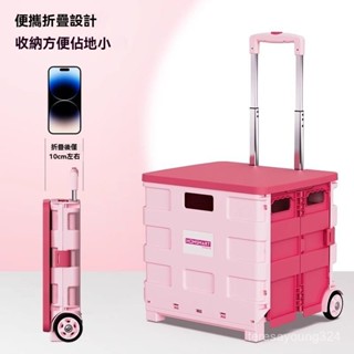 高階品質🎁免運🚚 網紅款車 載購物小推車 超市買菜神器 可折疊家用小拉車 取快遞收納箱