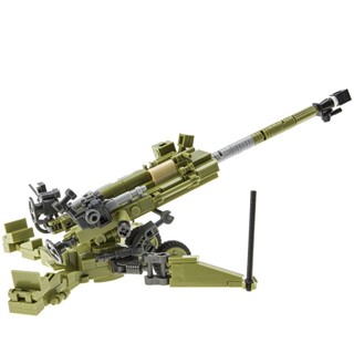 作戰基地 【1088人好評】小魯班積木M777輕型榴彈炮相容樂高軍事基地防空高射火炮拼裝玩具