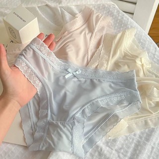 cp 高品質錦綸蕾絲內褲女無痕爆款冰絲純慾純棉襠性感中腰女士透氣三角褲女 蕾絲內褲 性感內褲 可愛內褲