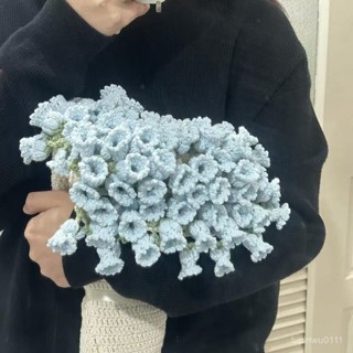 臺灣熱賣 熱賣爆款 【店鋪熱銷】手工毛綫diy花束毯子材料包鈎織毯子變花束創意禮物手工編織毯子