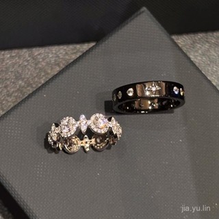 【臺灣出貨】女生戒指 戒指女 宿命星辰韓版黑白四芒星情侶對戒冷淡風高級輕奢百搭戒指ins小眾