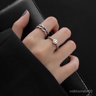 💍限時下殺💍【2543人收藏】新款笑臉純銀戒指女ins不掉色高階高顔值小眾設計複古指環可調節