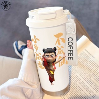🎈2025爆款🔥哪吒成魔不銹鋼保溫杯 大容量學生戶外車載水杯 高顔值ins風雙飲吸管杯 咖啡奶茶杯隨行杯 保冷保熱24h