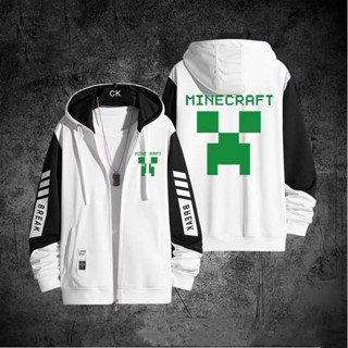minecraft 當個創世神 周邊 Minecraft我的世界苦力怕周邊拉鏈連帽衛衣外套長袖開衫男女衣服 NNTD