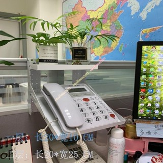 辦公室電話架 辦公室收納屏風專用懸掛置物架 桌面辦公桌收納置物架 懸掛式壁掛陽臺免打孔雙層簡易 電話架 鏤空床頭架