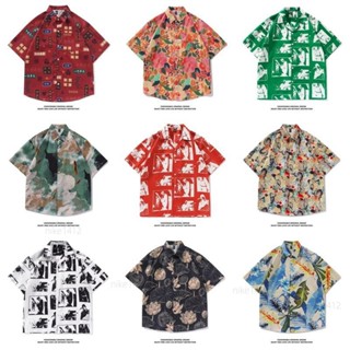 ❤胖多多男裝❤花襯衫男 短袖襯衫男生 薄外套男士【M-3XL】氣質新款文藝青春流行五分袖簡約標準潮流慵懶襯衫日常夏季潮男